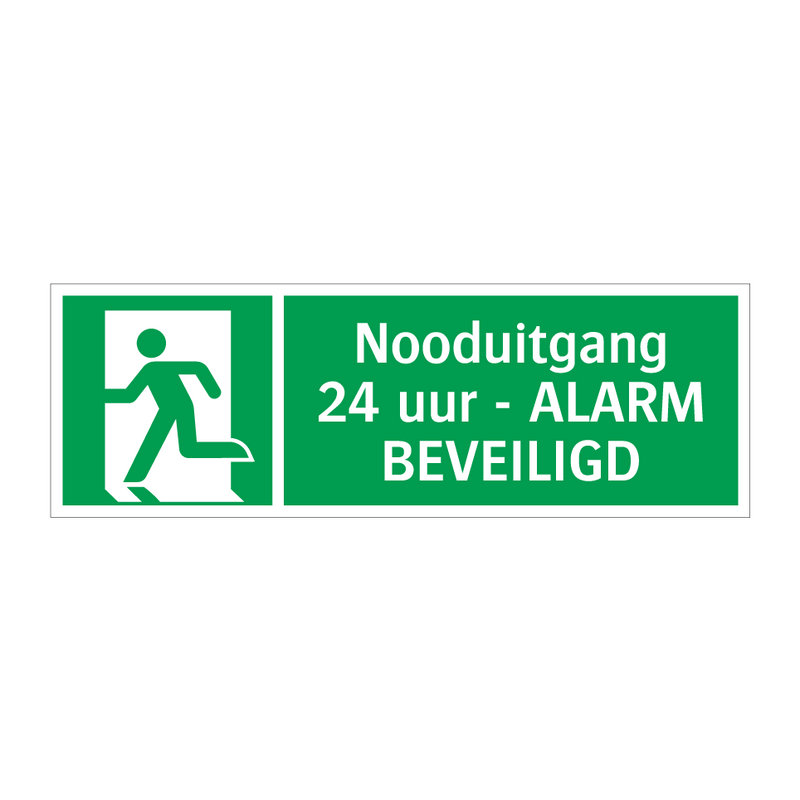 Nooduitgang - 24 uur - ALARM BEVEILIGD & Nooduitgang - 24 uur - ALARM BEVEILIGD