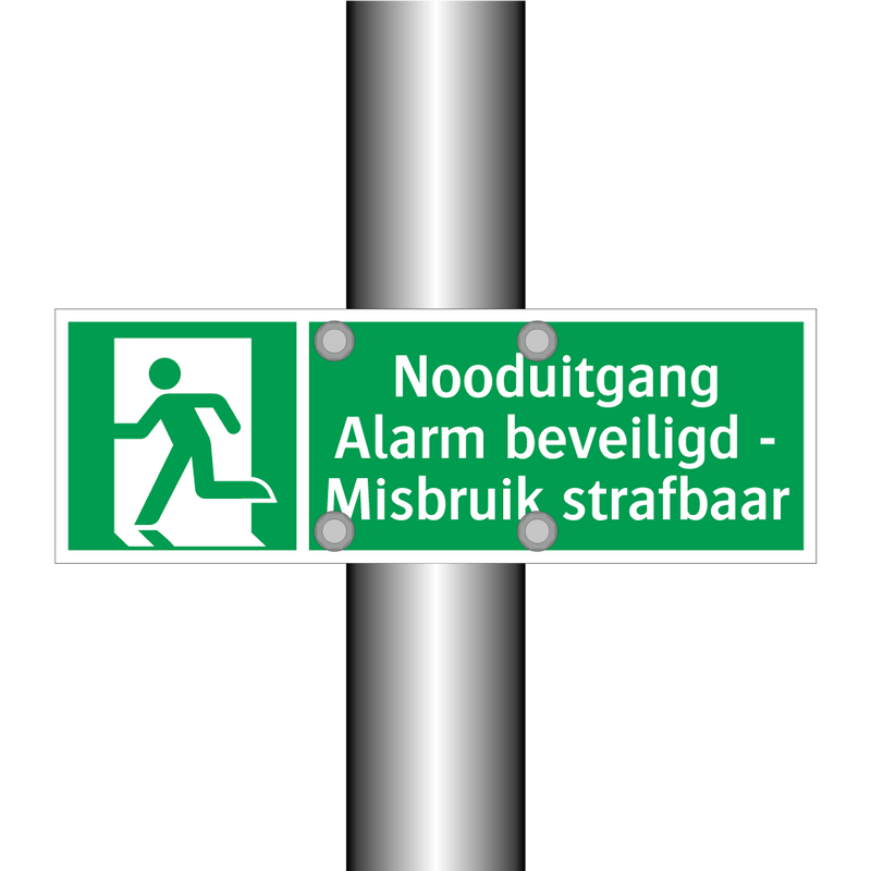 Nooduitgang - Alarm beveiligd - Misbruik strafbaar