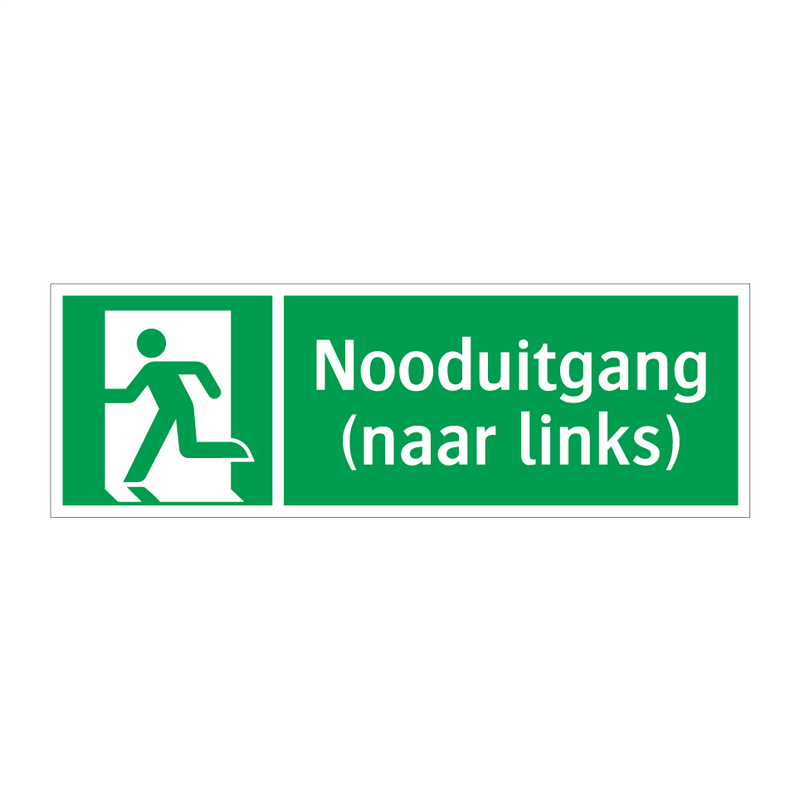 Nooduitgang (naar links) & Nooduitgang (naar links) & Nooduitgang (naar links)