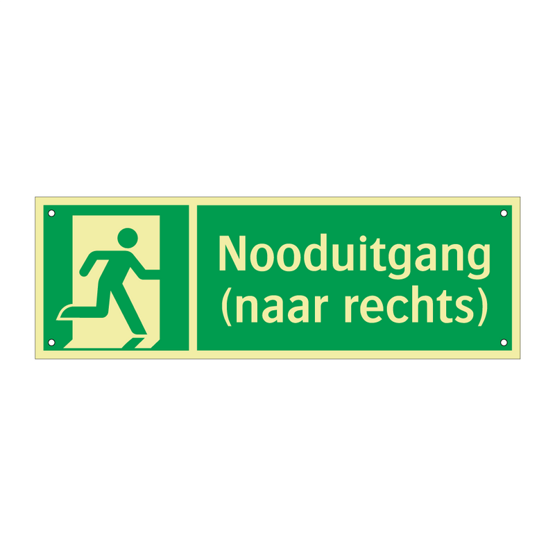 Nooduitgang (naar rechts) & Nooduitgang (naar rechts) & Nooduitgang (naar rechts)