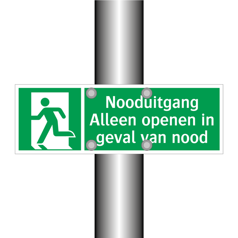 Nooduitgang Alleen openen in geval van nood & Nooduitgang Alleen openen in geval van nood