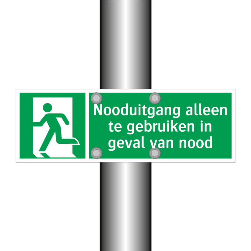 Nooduitgang alleen te gebruiken in geval van nood