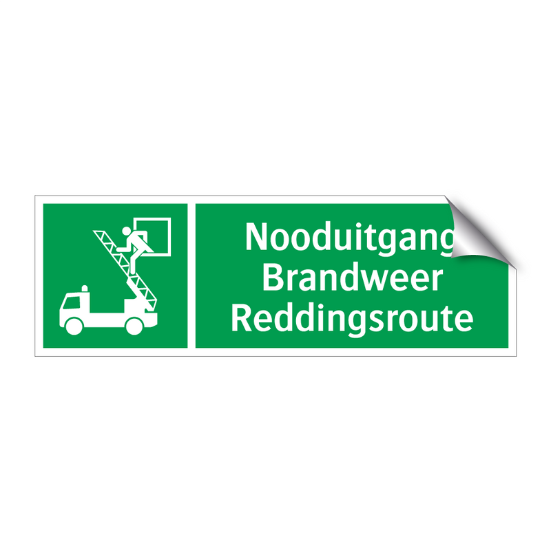 Nooduitgang Brandweer Reddingsroute & Nooduitgang Brandweer Reddingsroute