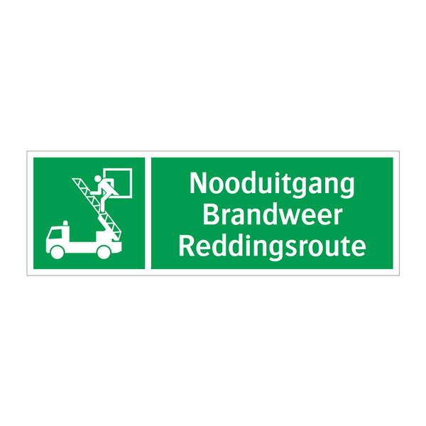 Nooduitgang Brandweer Reddingsroute & Nooduitgang Brandweer Reddingsroute