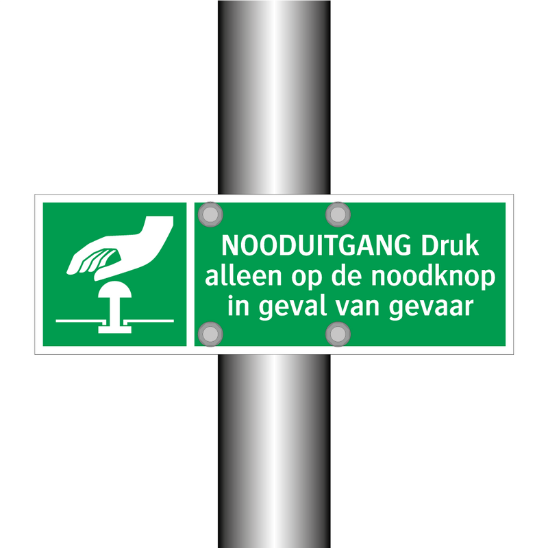 NOODUITGANG Druk alleen op de noodknop in geval van gevaar