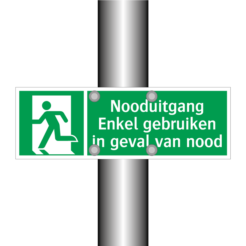 Nooduitgang Enkel gebruiken in geval van nood & Nooduitgang Enkel gebruiken in geval van nood