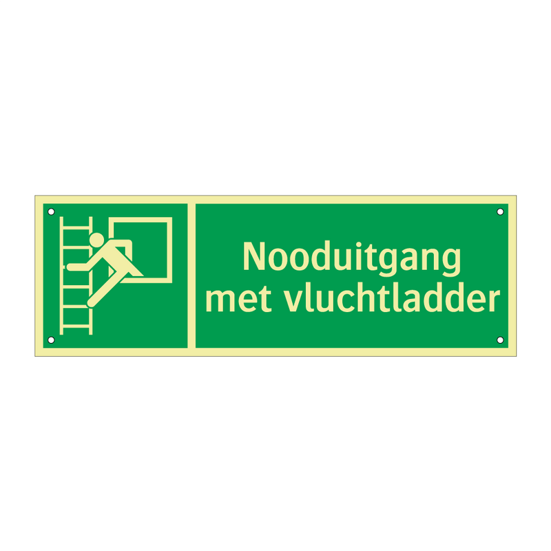 Nooduitgang met vluchtladder & Nooduitgang met vluchtladder & Nooduitgang met vluchtladder