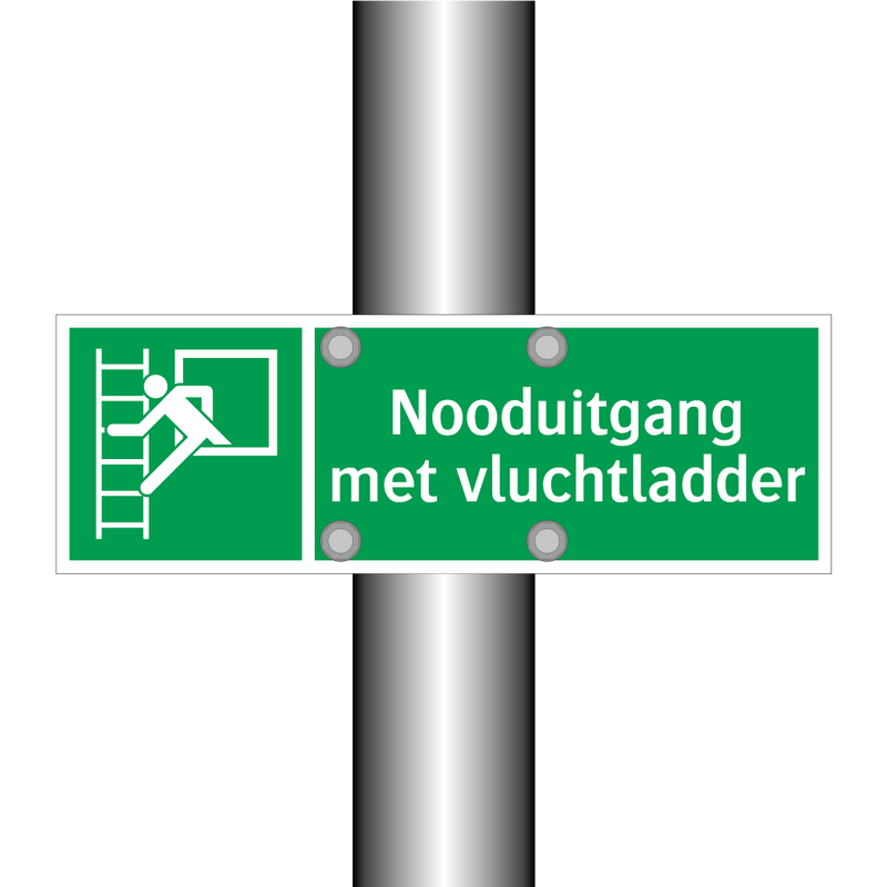 Nooduitgang met vluchtladder & Nooduitgang met vluchtladder & Nooduitgang met vluchtladder