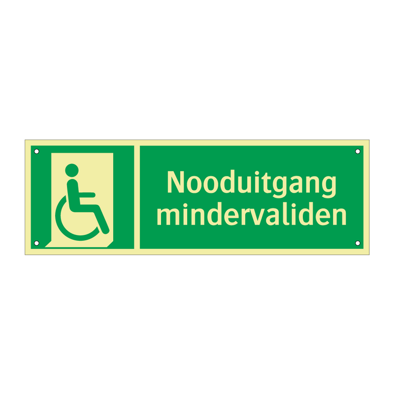 Nooduitgang mindervaliden & Nooduitgang mindervaliden & Nooduitgang mindervaliden