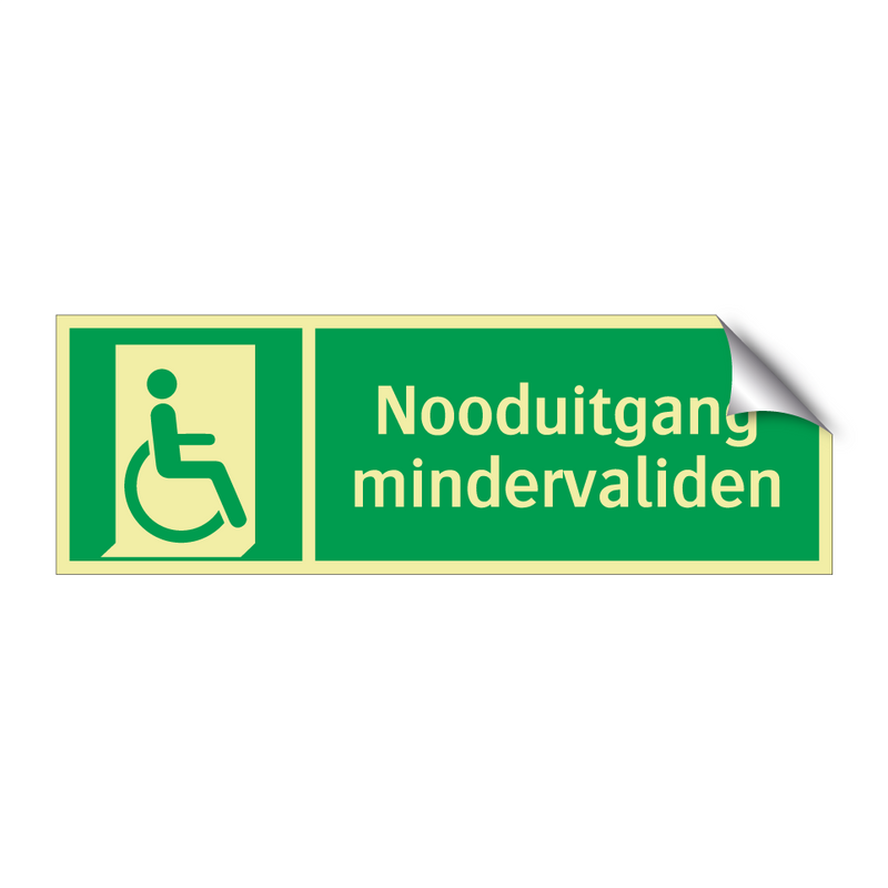 Nooduitgang mindervaliden & Nooduitgang mindervaliden & Nooduitgang mindervaliden