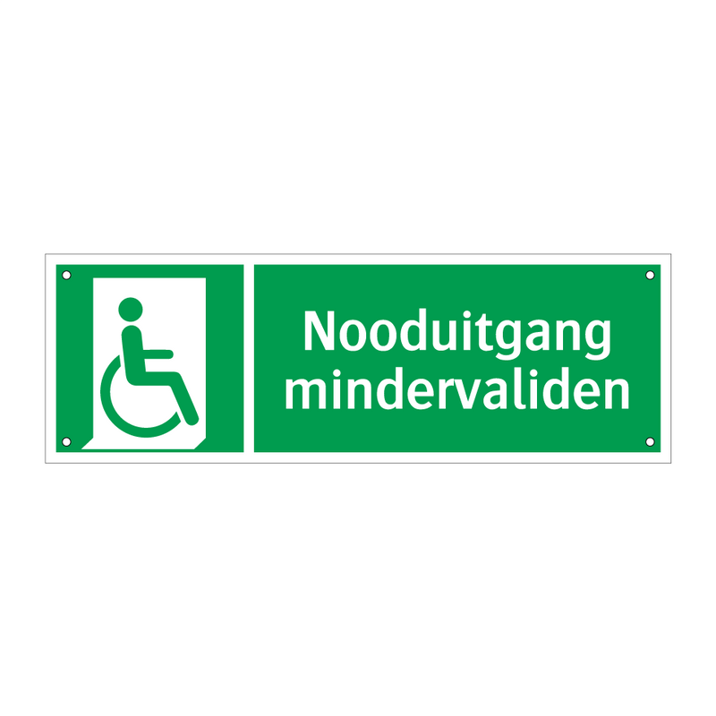 Nooduitgang mindervaliden & Nooduitgang mindervaliden & Nooduitgang mindervaliden