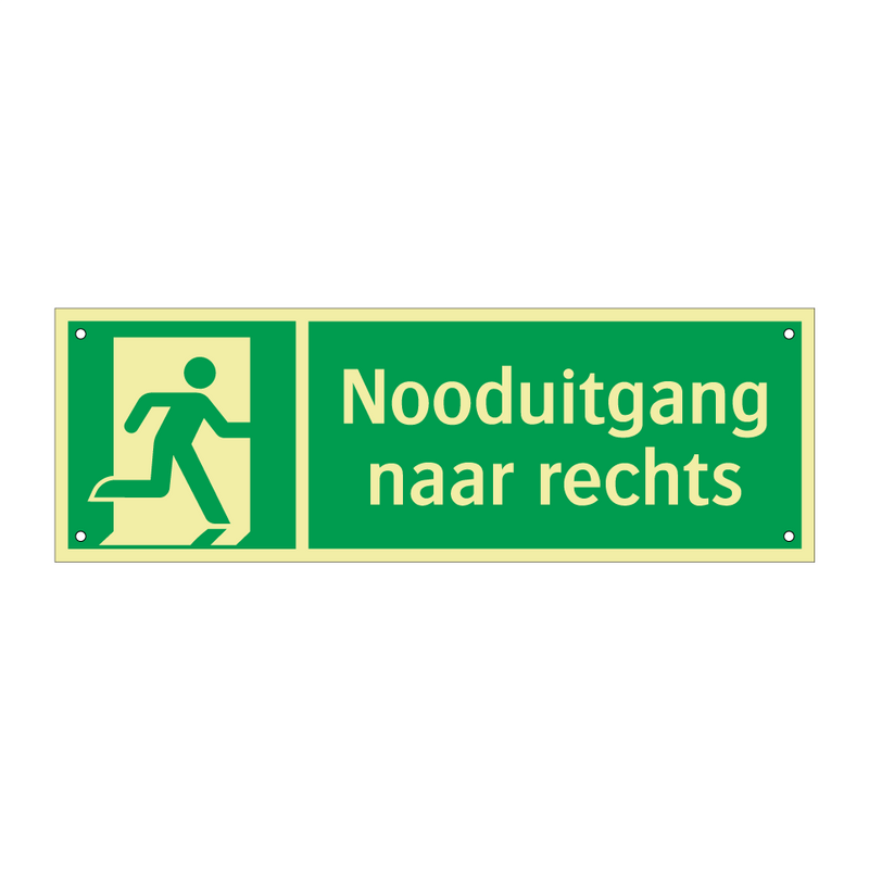 Nooduitgang naar rechts & Nooduitgang naar rechts & Nooduitgang naar rechts