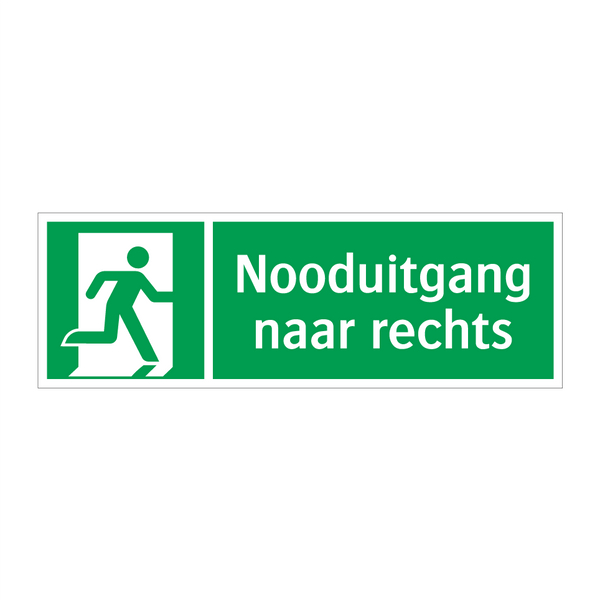 Nooduitgang naar rechts & Nooduitgang naar rechts & Nooduitgang naar rechts