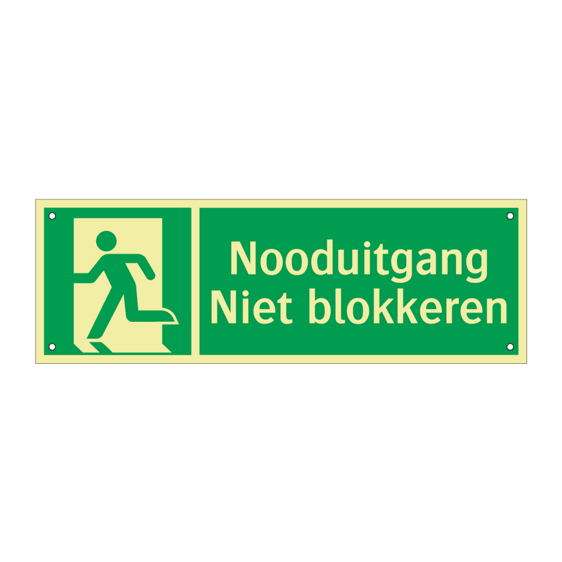 Nooduitgang Niet blokkeren & Nooduitgang Niet blokkeren & Nooduitgang Niet blokkeren