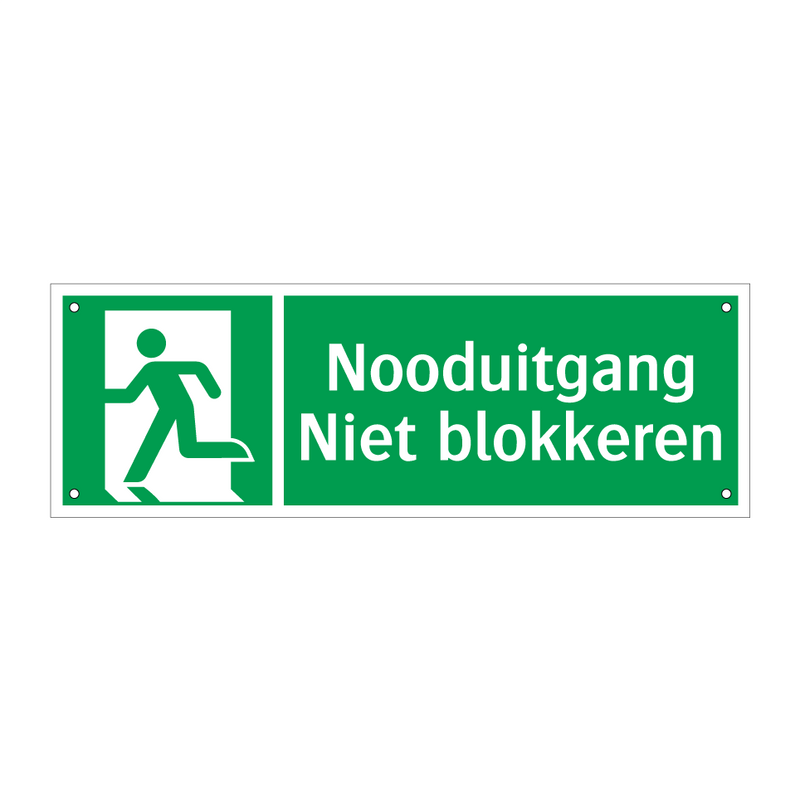 Nooduitgang Niet blokkeren & Nooduitgang Niet blokkeren & Nooduitgang Niet blokkeren