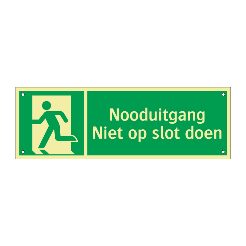 Nooduitgang Niet op slot doen & Nooduitgang Niet op slot doen & Nooduitgang Niet op slot doen