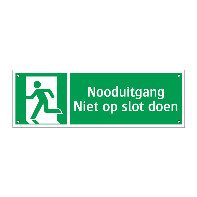 Nooduitgang Niet op slot doen & Nooduitgang Niet op slot doen & Nooduitgang Niet op slot doen