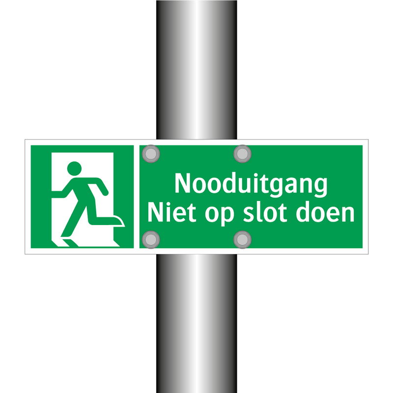 Nooduitgang Niet op slot doen & Nooduitgang Niet op slot doen & Nooduitgang Niet op slot doen