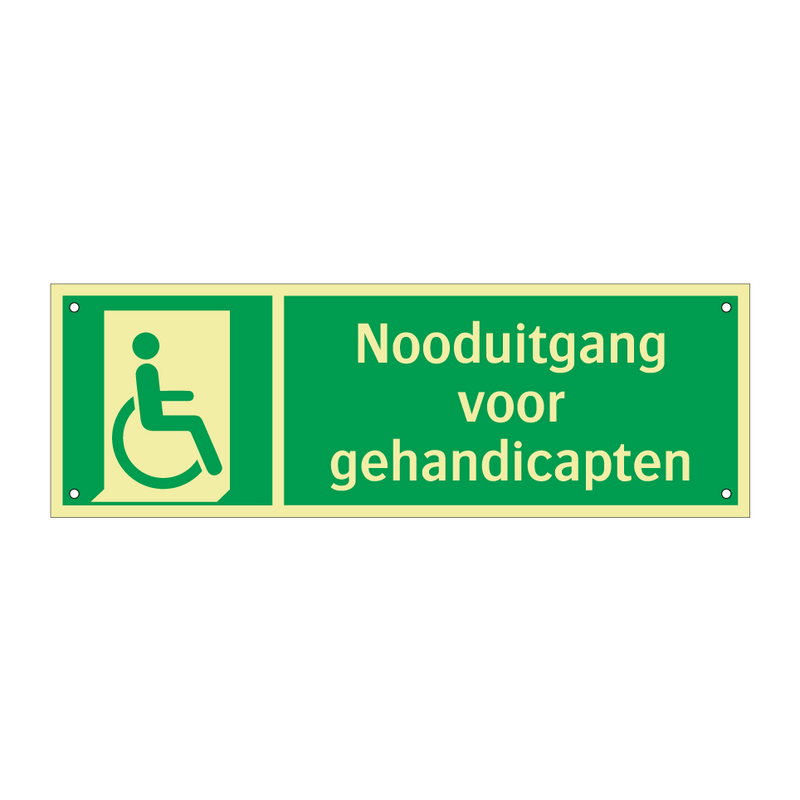 Nooduitgang voor gehandicapten & Nooduitgang voor gehandicapten & Nooduitgang voor gehandicapten