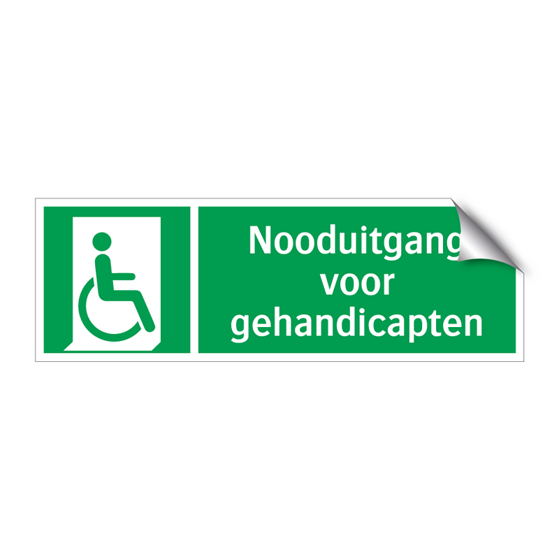 Nooduitgang voor gehandicapten & Nooduitgang voor gehandicapten & Nooduitgang voor gehandicapten