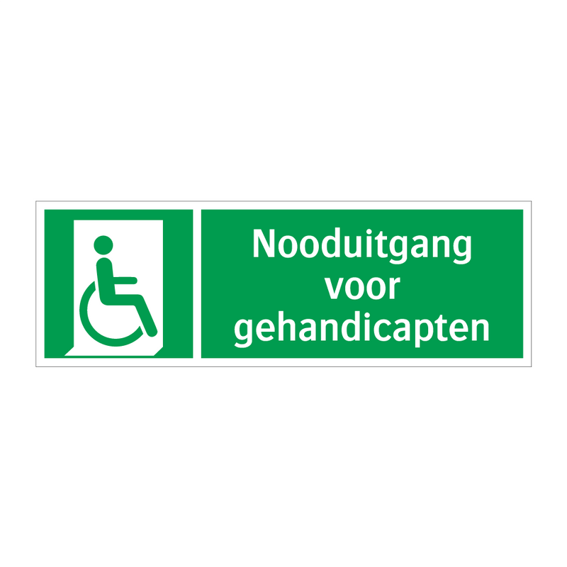 Nooduitgang voor gehandicapten & Nooduitgang voor gehandicapten & Nooduitgang voor gehandicapten