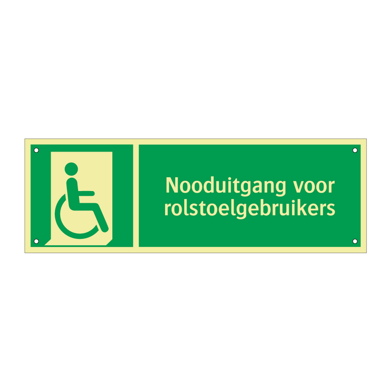 Nooduitgang voor rolstoelgebruikers & Nooduitgang voor rolstoelgebruikers