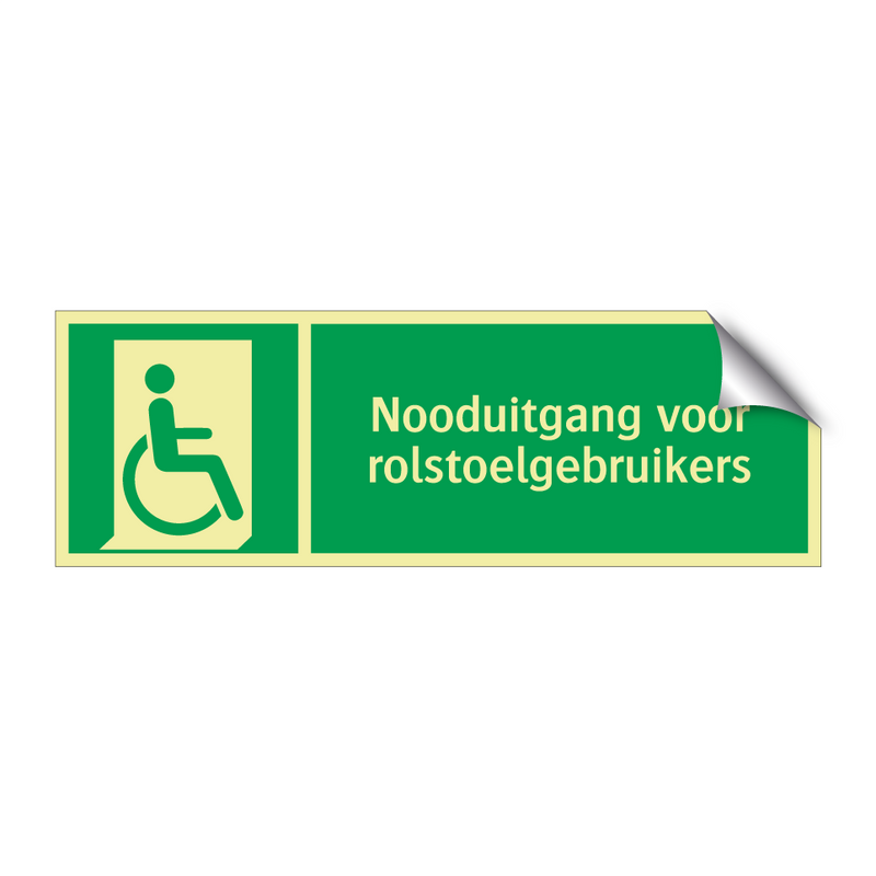 Nooduitgang voor rolstoelgebruikers & Nooduitgang voor rolstoelgebruikers