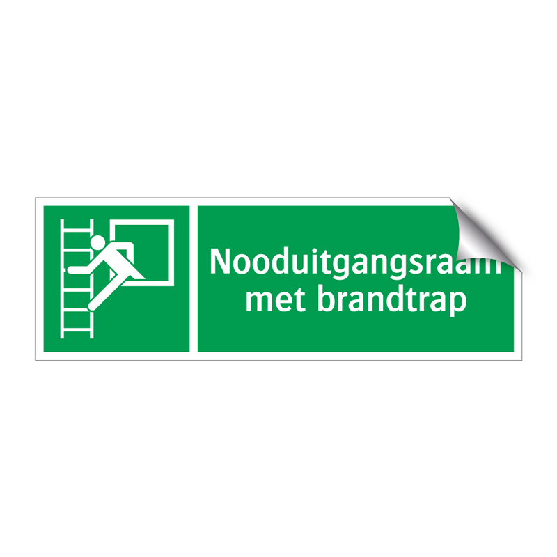 Nooduitgangsraam met brandtrap & Nooduitgangsraam met brandtrap & Nooduitgangsraam met brandtrap