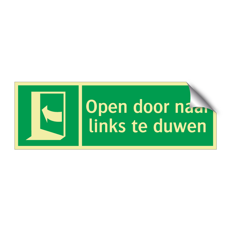 Open door naar links te duwen & Open door naar links te duwen & Open door naar links te duwen