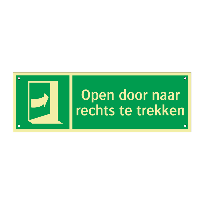 Open door naar rechts te trekken & Open door naar rechts te trekken