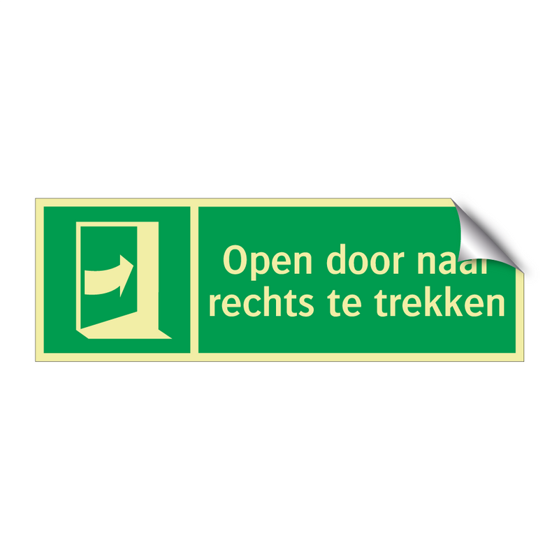 Open door naar rechts te trekken & Open door naar rechts te trekken