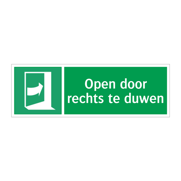 Open door rechts te duwen & Open door rechts te duwen & Open door rechts te duwen