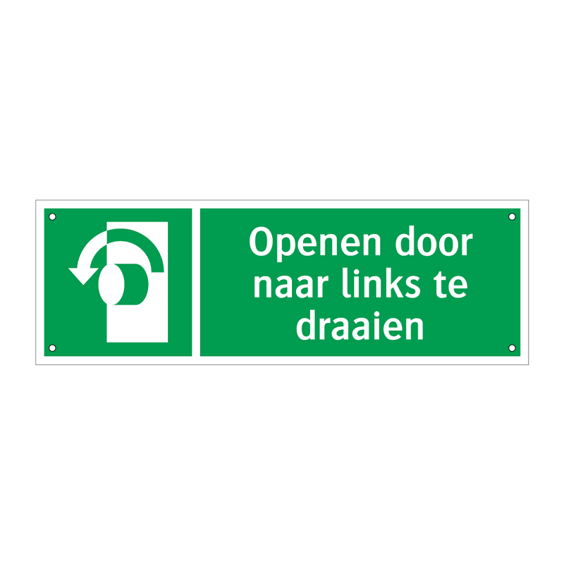 Openen door naar links te draaien & Openen door naar links te draaien