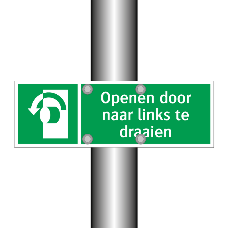 Openen door naar links te draaien & Openen door naar links te draaien