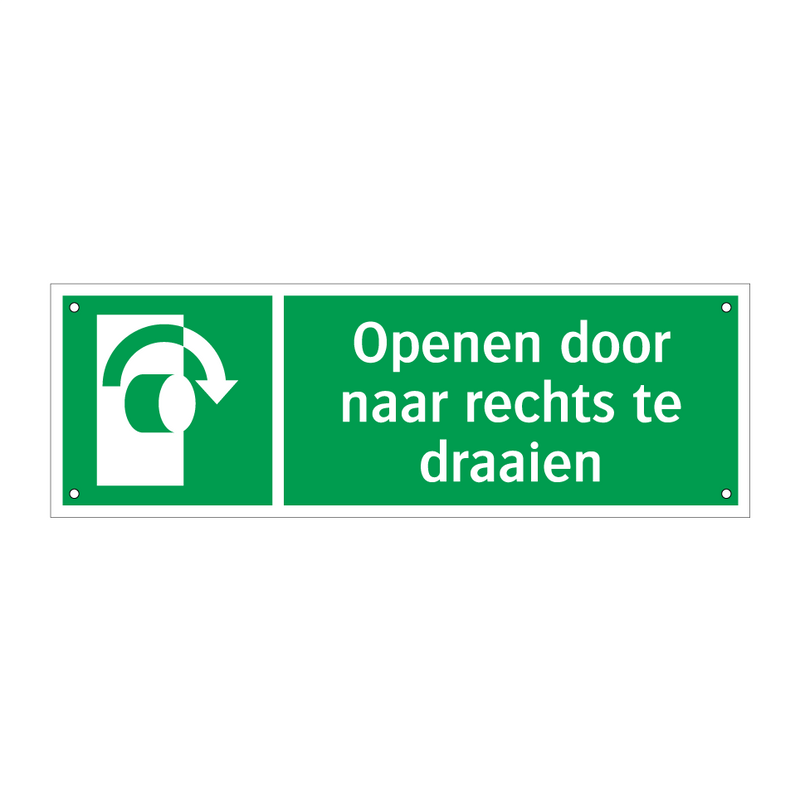 Openen door naar rechts te draaien & Openen door naar rechts te draaien