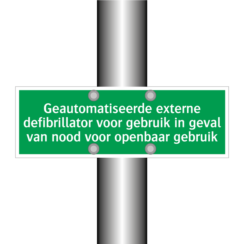 Geautomatiseerde externe defibrillator voor gebruik in geval van nood voor openbaar gebruik