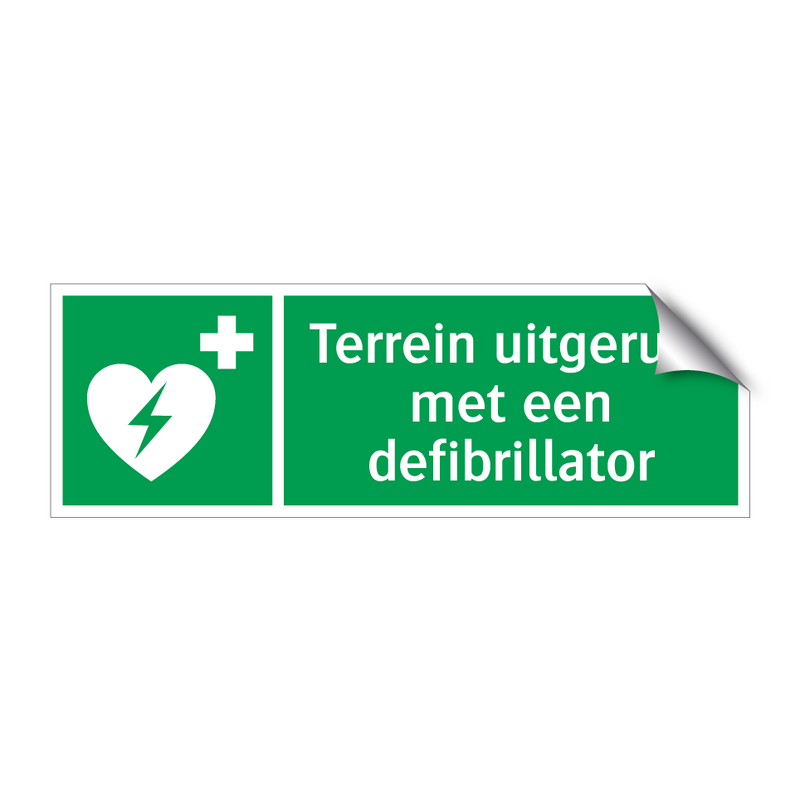 Terrein uitgerust met een defibrillator & Terrein uitgerust met een defibrillator