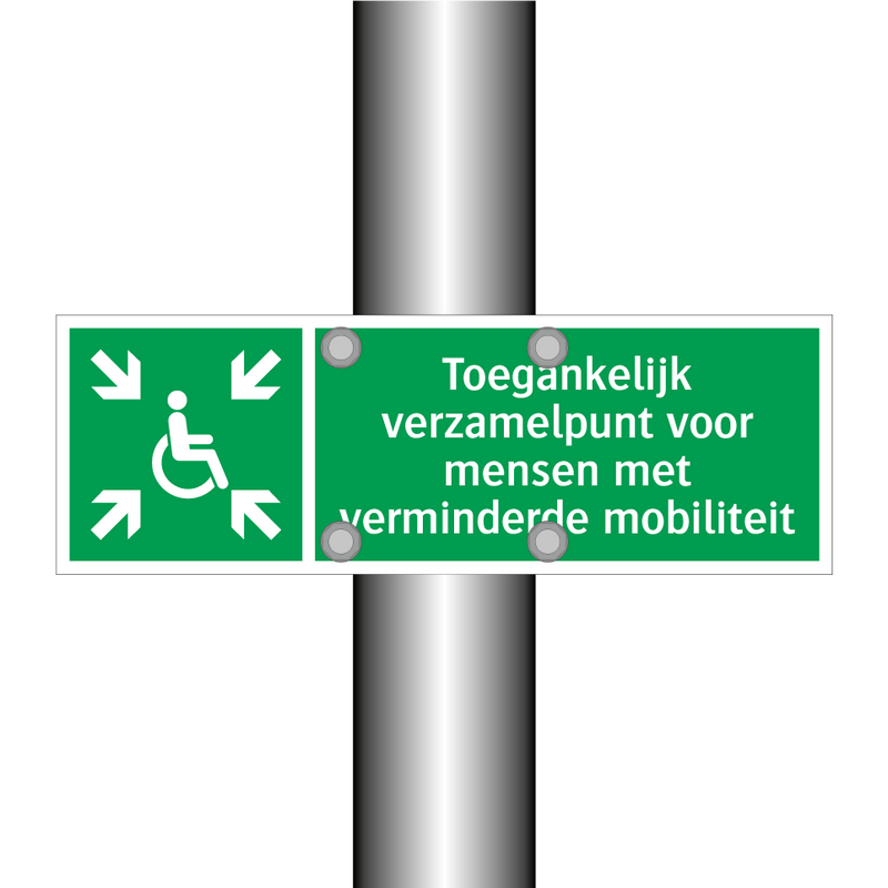 Toegankelijk verzamelpunt voor mensen met verminderde mobiliteit