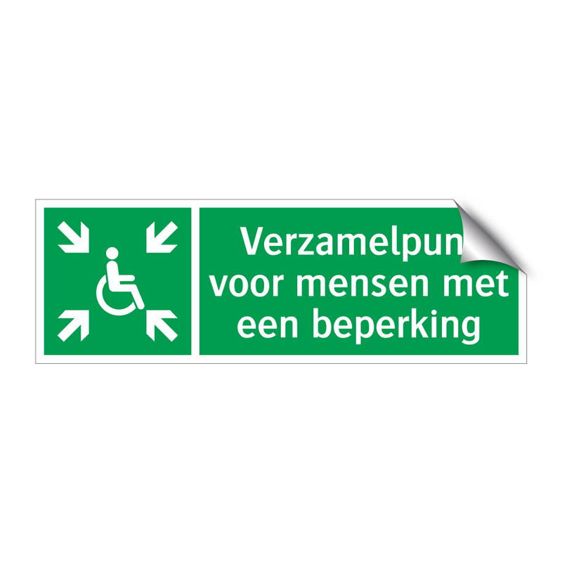 Verzamelpunt voor mensen met een beperking & Verzamelpunt voor mensen met een beperking