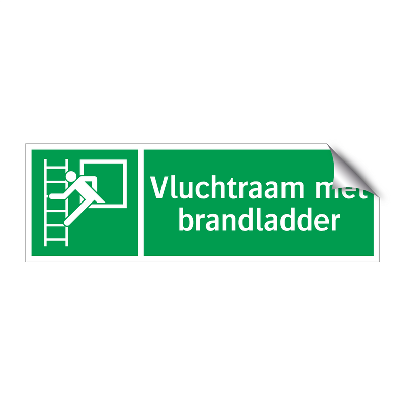 Vluchtraam met brandladder & Vluchtraam met brandladder & Vluchtraam met brandladder