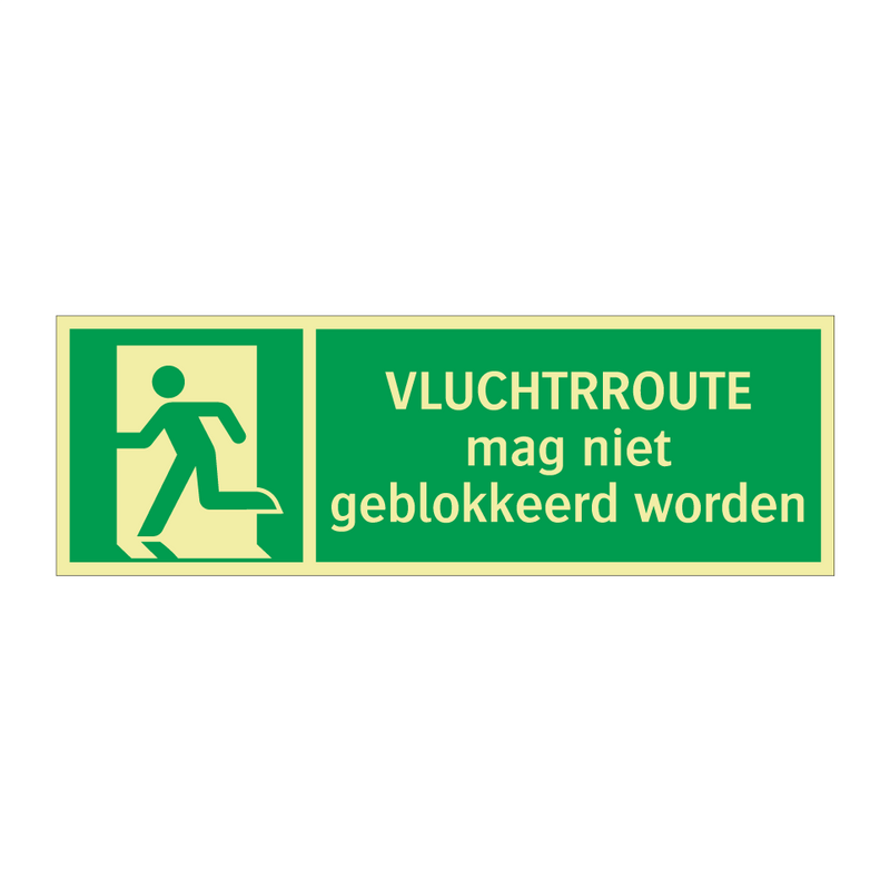 VLUCHTRROUTE mag niet geblokkeerd worden & VLUCHTRROUTE mag niet geblokkeerd worden