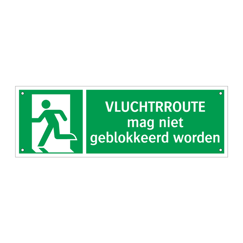 VLUCHTRROUTE mag niet geblokkeerd worden & VLUCHTRROUTE mag niet geblokkeerd worden