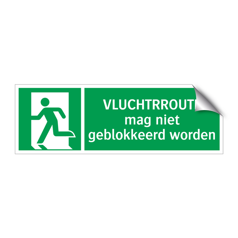 VLUCHTRROUTE mag niet geblokkeerd worden & VLUCHTRROUTE mag niet geblokkeerd worden