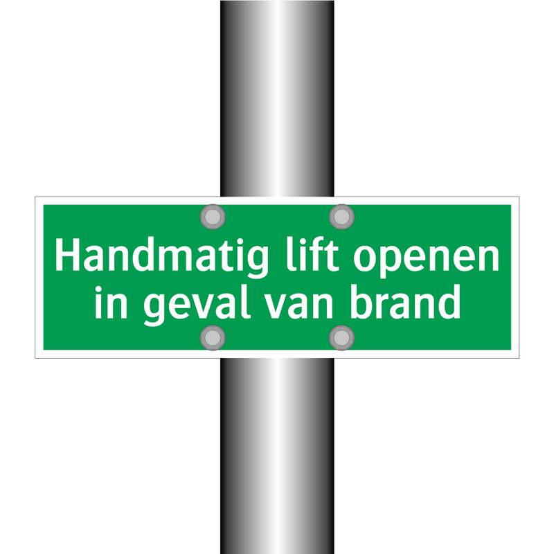 Handmatig lift openen in geval van brand & Handmatig lift openen in geval van brand