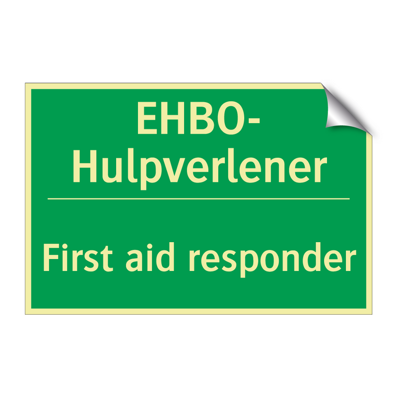 EHBO-hulpverlener - First aid responder & EHBO-hulpverlener - First aid responder