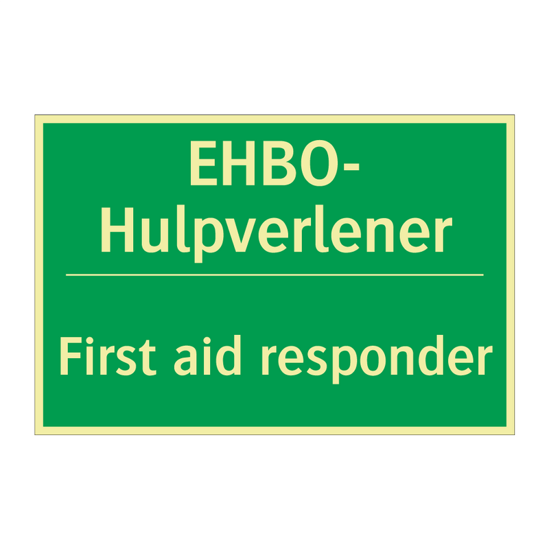 EHBO-hulpverlener - First aid responder & EHBO-hulpverlener - First aid responder