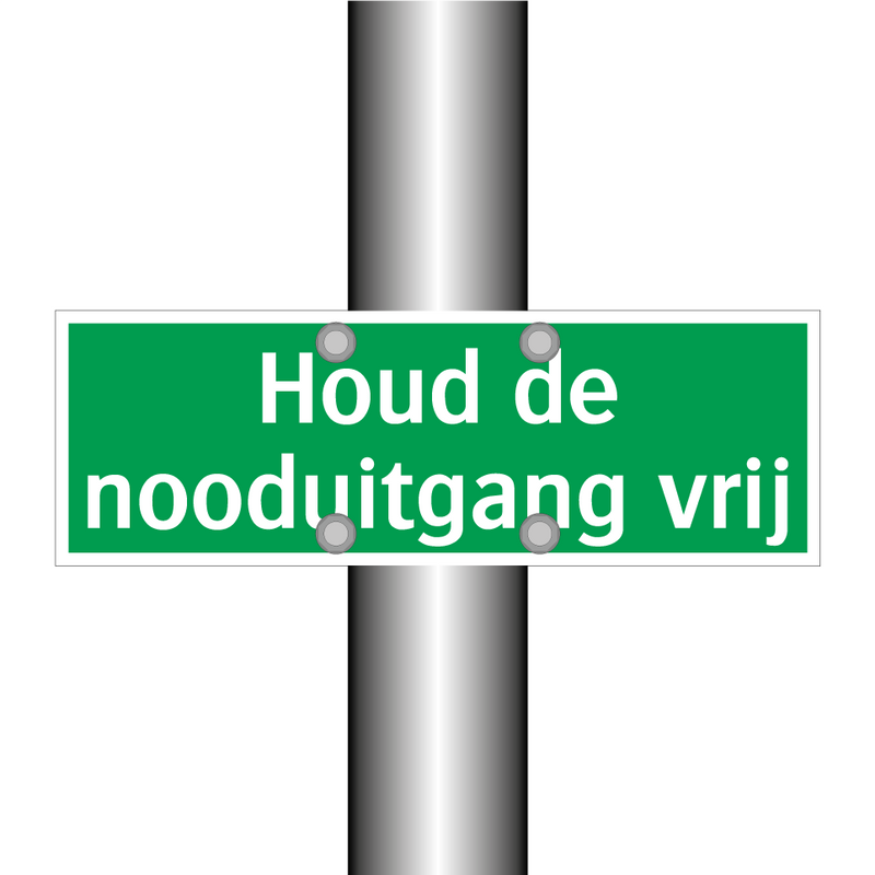 Houd de nooduitgang vrij & Houd de nooduitgang vrij & Houd de nooduitgang vrij