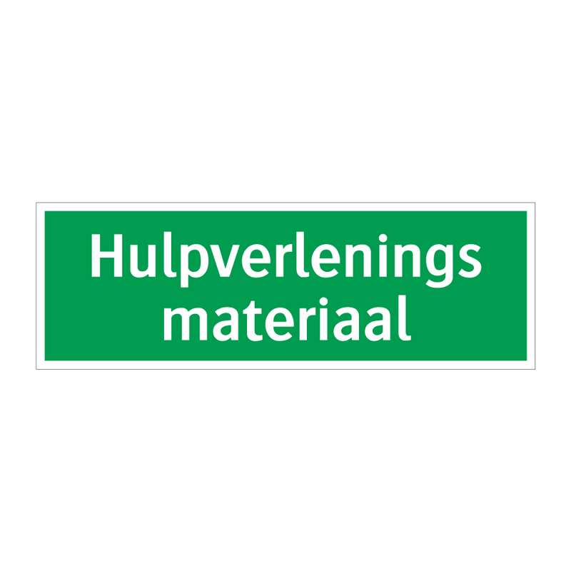 Hulpverlenings materiaal & Hulpverlenings materiaal & Hulpverlenings materiaal