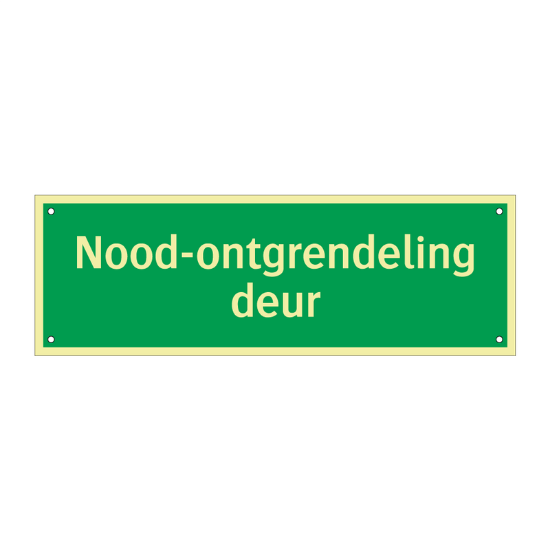 Nood-ontgrendeling deur & Nood-ontgrendeling deur & Nood-ontgrendeling deur