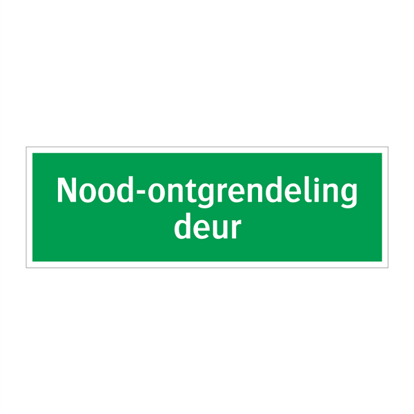 Nood-ontgrendeling deur & Nood-ontgrendeling deur & Nood-ontgrendeling deur